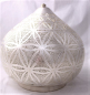 Preview: 15 - 1 Domkuppel 20 x 20 cm Blume des Lebens Silber