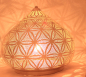 Preview: 15 - 3 Domkuppel ca.30 x 30 Blume des Lebens Silber