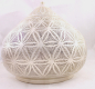 Preview: 15 - 4 Domkuppel ca.35 x 35 Blume des Lebens Silber