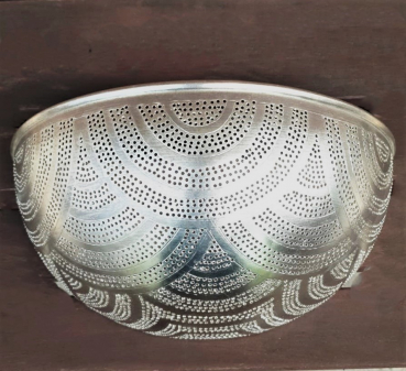 10 Wandleuchte Muschel Silber