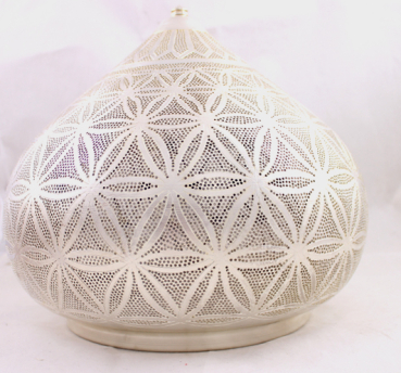 15 - 4 Domkuppel ca.35 x 35 Blume des Lebens Silber