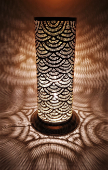 16 - 3 Zylinder 20 x 50 cm Muschel Silber