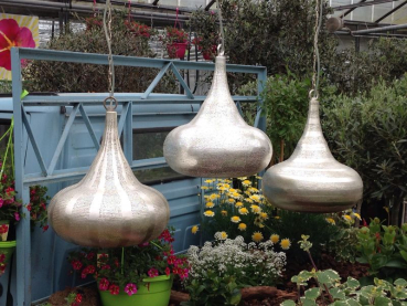 65 - 2 Ufo bzer 45 cm gelocht Silber