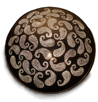 06-1 Teller Paisly  50 cm Gold matt