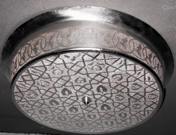 08 Deckenleuchte filigran Silber 50cm