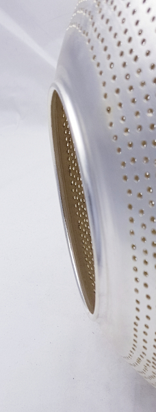 65 - 2 Ufo 45 cm gelocht Silber