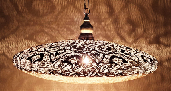 65 - 2 Ufo 45 cm filigran Silber