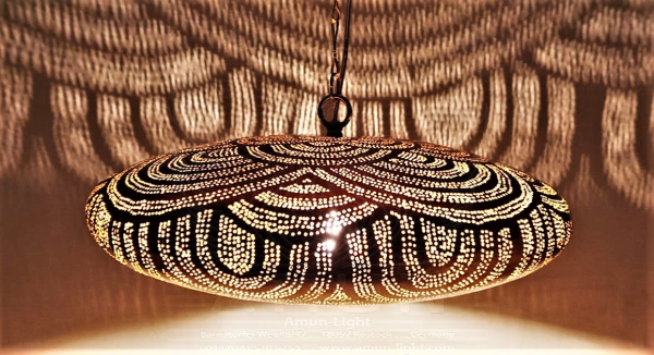 65 - 2 Ufo 45 cm Muschel Gold