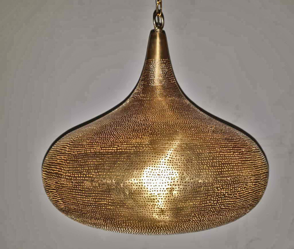 65 - 2 Ufo bzer 45 cm gelocht Gold Matt