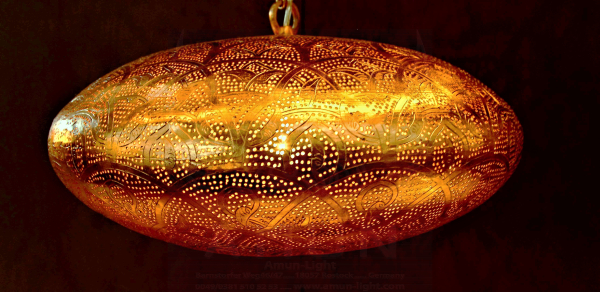 65 - 2 Ufo 45 cm filigran Gold Matt