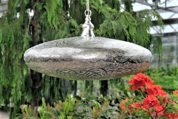 65 - 3 Ufo 65 cm filigran Silber