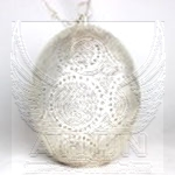 72 - 1 Ei M ca. 25 x 20 cm Kreis Silber