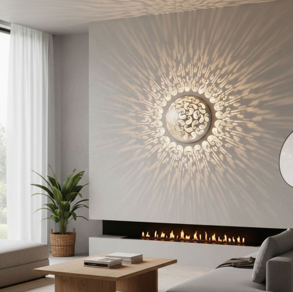 06-1 Teller Paisly  50 cm Gold matt